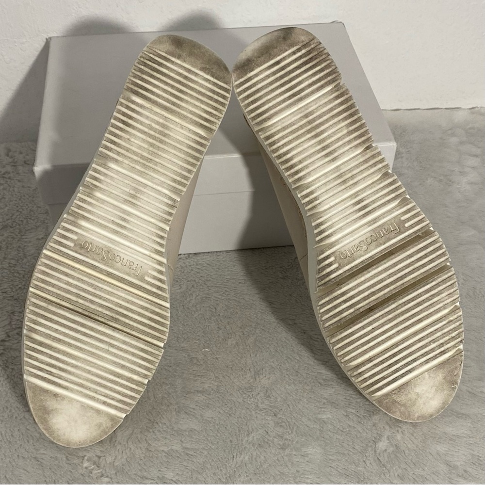 Franco Sarto Beige Leather Slip-On Loafers - Picture 8 of 10